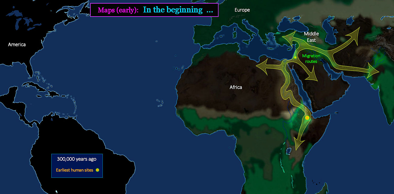 Stone Age, 300,000 BC map